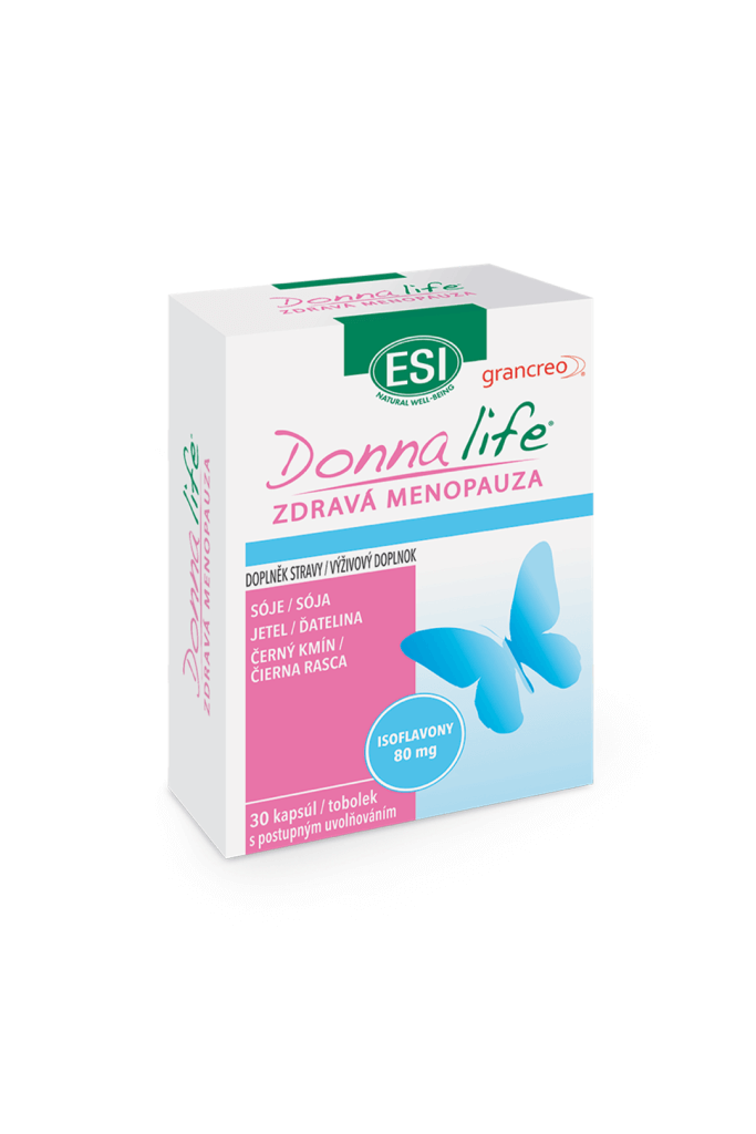 DonnaLife obsahuje rastlinné izoflavóny – fytoestrogény, ktoré napodobňujú účinok estrogénu v tele.