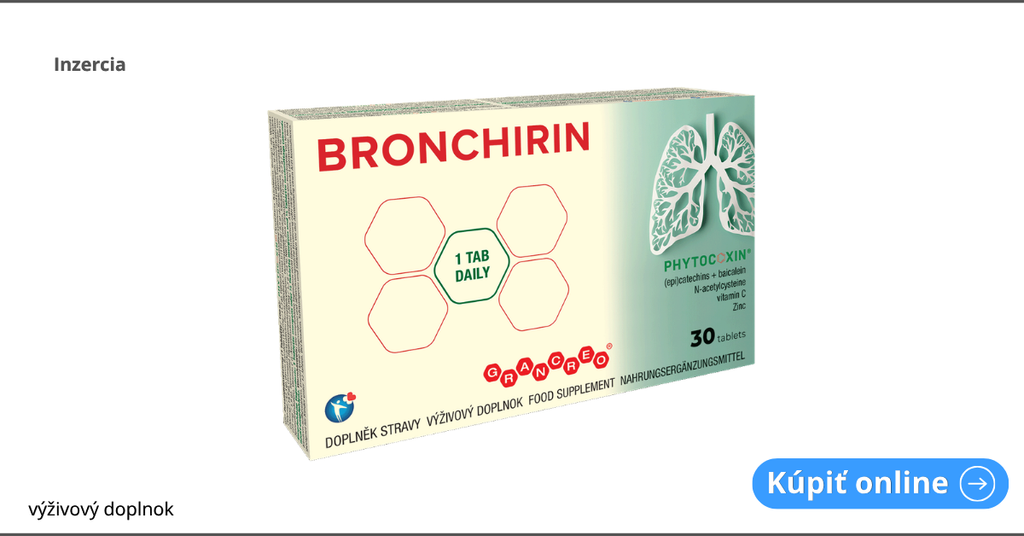 Inzercia - bronchirin je výživový doplnok 30 tabliek
