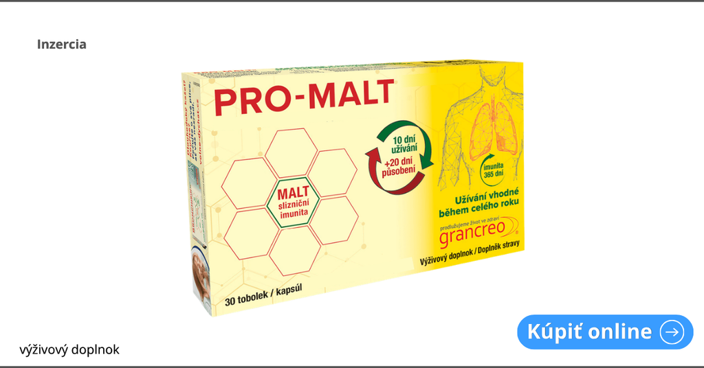 Inzercia: PRO-MALT, výživový doplnok, balenie kapsúl