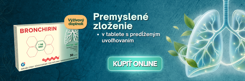 Bronchirin, výživový doplnok s premysleným zložením v tablete s predĺženým uvoľňovaním